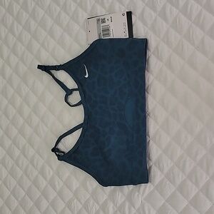 Nike Dry Fit Women's Sports Bra Size XS Teal Leopard Print